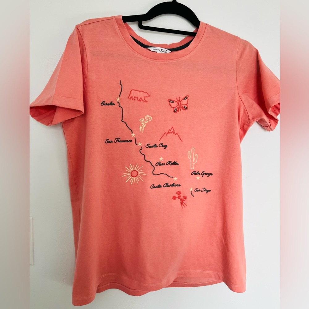 Bare your Soul 100% cotton coral tee
